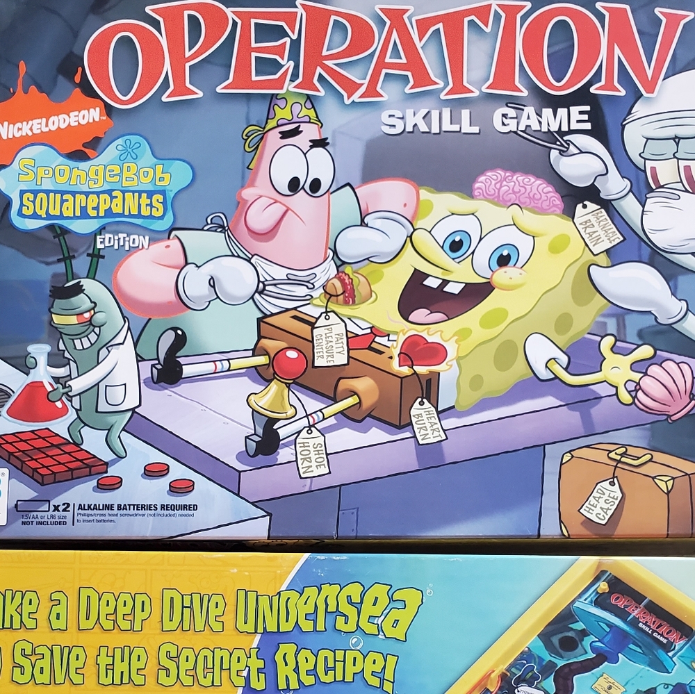 Nickelodeon Spongebob SquarePants Operation - Skill Game Board